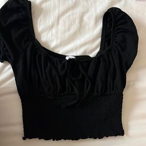 Garage puff sleeve cotton top